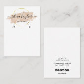 De Visite Calligraphie art Écouter carte d'affichage beige (Devant / Derrière)