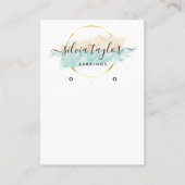 De Visite Calligraphie art Écouter carte d'affichage beige (Devant)