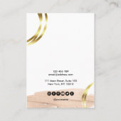 De Visite Calligraphie art moderne Écouter carte d'affichage (Dos)