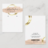 De Visite Calligraphie art moderne Écouter carte d'affichage (Devant / Derrière)