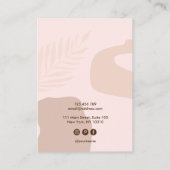 De Visite Calligraphie blush abstrait Earrage carte d'affich (Dos)