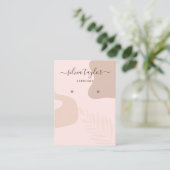 De Visite Calligraphie blush abstrait Earrage carte d'affich (Debout devant)