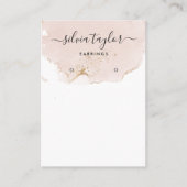 De Visite Calligraphie blush rose terre Écouter carte d'affi (Devant)