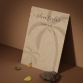 De Visite Calligraphie Earrage Carte d'affichage Plage Palm 