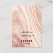 De Visite Calligraphie marbre rose pâle Earche carte d'affic (Dos)