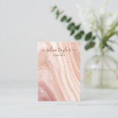 De Visite Calligraphie marbre rose pâle Earche carte d'affic (Debout devant)