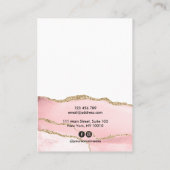 De Visite CalligraphieBlush rose Girly Elevage carte d'affic (Dos)