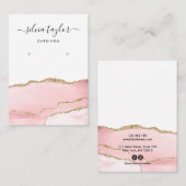 De Visite CalligraphieBlush rose Girly Elevage carte d'affic (Devant / Derrière)