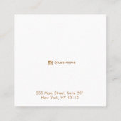 De Visite Carré 4 Trous, 2 Pair gris clair, Carte d'affichage à or (Dos)