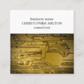 De Visite Carré Carte circuit or simple Elegant Service HighTech (Devant)