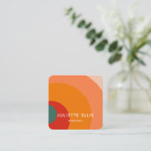 De Visite Carré Carte d'affaires rétro (Debout devant)