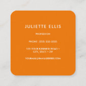 De Visite Carré Carte d'affaires rétro (Dos)