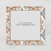 De Visite Carré Carte d'affichage Boho Abstrait Shapes Earring (Dos)