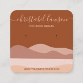 De Visite Carré Carte d'affichage Boho Brown en terre cuite bijoux (Devant)