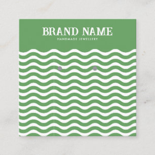 De Visite Carré Carte d'affichage Boho Vintage vague verte oreille