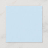 De Visite Carré Carte d'affichage Boucles d'oreilles d'eau bleue (Dos)