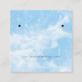 De Visite Carré Carte d'affichage Boucles d'oreilles d'eau bleue (Devant)