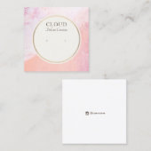 De Visite Carré Carte d'affichage Coastal Beach Stud Boucles d'ore (Devant / Derrière)