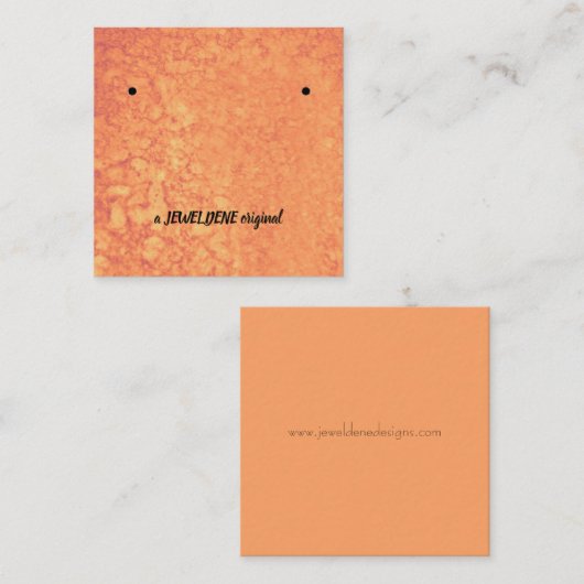 De Visite Carré Carte d'affichage des boucles d'oreilles d'agrégat (Devant / Derrière)