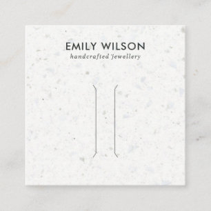 DE VISITE CARRÉ CARTE D'AFFICHAGE DES CHEVEUX EN TERRAZZO GRAY BLA