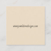 De Visite Carré Carte d'affichage des oreilles d'aquarelle Abstrai (Dos)