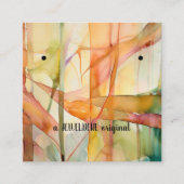 De Visite Carré Carte d'affichage des oreilles d'aquarelle Abstrai (Devant)