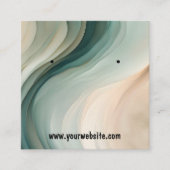 De Visite Carré Carte d'affichage Earth Tones Waves oreilles (Devant)