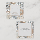 De Visite Carré Carte d'affichage Earthy Boho (Devant / Derrière)