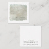 De Visite Carré Carte d'affichage moderne Sage Vert oreille (Devant / Derrière)