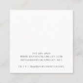 De Visite Carré Carte d'affichage moderne Sage Vert oreille (Dos)