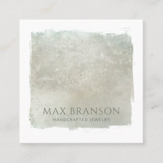 De Visite Carré Carte d'affichage moderne Sage Vert oreille (Devant)