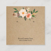 De Visite Carré Carte d'affichage pour bijoux à oreilles ・ Boho Fe (Devant)