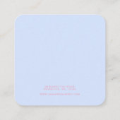 De Visite Carré Carte d'affichage rose violet rayé Boucles d'oreil (Dos)