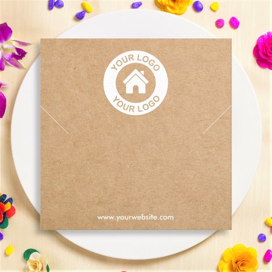 De Visite Carré Carte d'affichage simple Kraft Papier Collier Brac