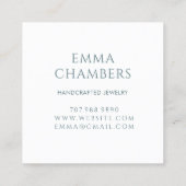 De Visite Carré Carte d'affichage Whimsical Boho Peint Floral (Dos)