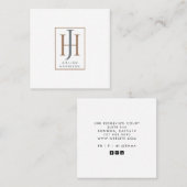 De Visite Carré Carte d'appel monographique à logo monographique u (Devant / Derrière)