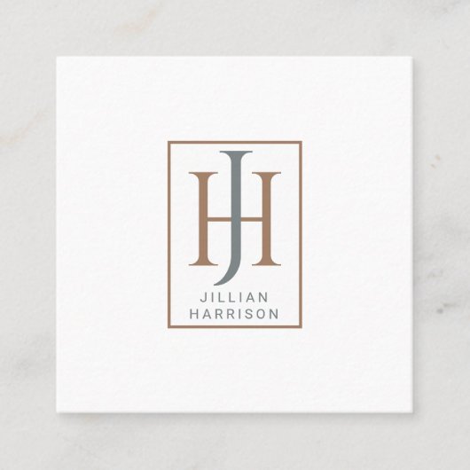 De Visite Carré Carte d'appel monographique à logo monographique u (Devant)