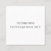 De Visite Carré Carte d'appel monographique unique (Dos)