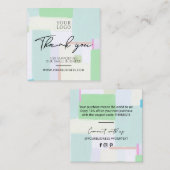 De Visite Carré Carte d'insertion Art Simple Business Merci (Devant / Derrière)