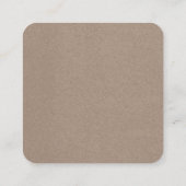 De Visite Carré carte d'oreille florale noire (Dos)