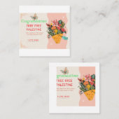 De Visite Carré Carte Félicitations (Devant / Derrière)