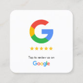 De Visite Carré Carte Google Review sans contact (Devant)