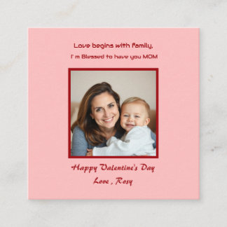 De Visite Carré Carte Saint Valentin pour enfants