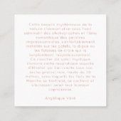 De Visite Carré Carte simple (Dos)