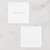 De Visite Carré Carte Zak Fan Draft (Devant / Derrière)