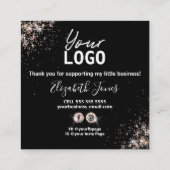 De Visite Carré Comment utiliser la carte d'instruction brillante  (Dos)