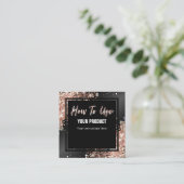 De Visite Carré Comment utiliser la carte d'instruction brillante  (Debout devant)