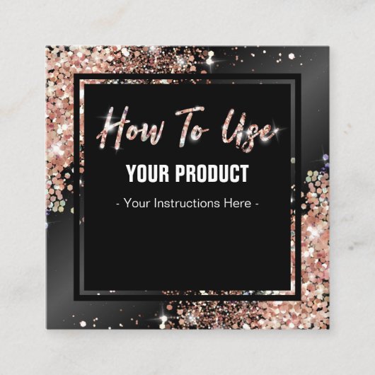 De Visite Carré Comment utiliser la carte d'instruction brillante  (Devant)