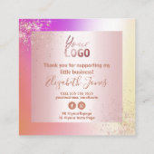 De Visite Carré Comment utiliser la carte d'instruction Holographi (Dos)