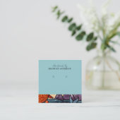 De Visite Carré Écouter la carte d'affichage | Baleine d'aquarelle (Debout devant)